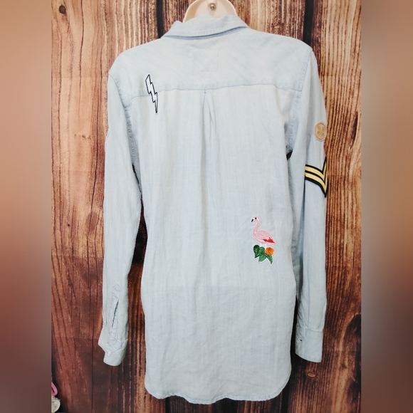 Rails Denim Colored Light Weight Button Up Size XS - Picture 5 of 7